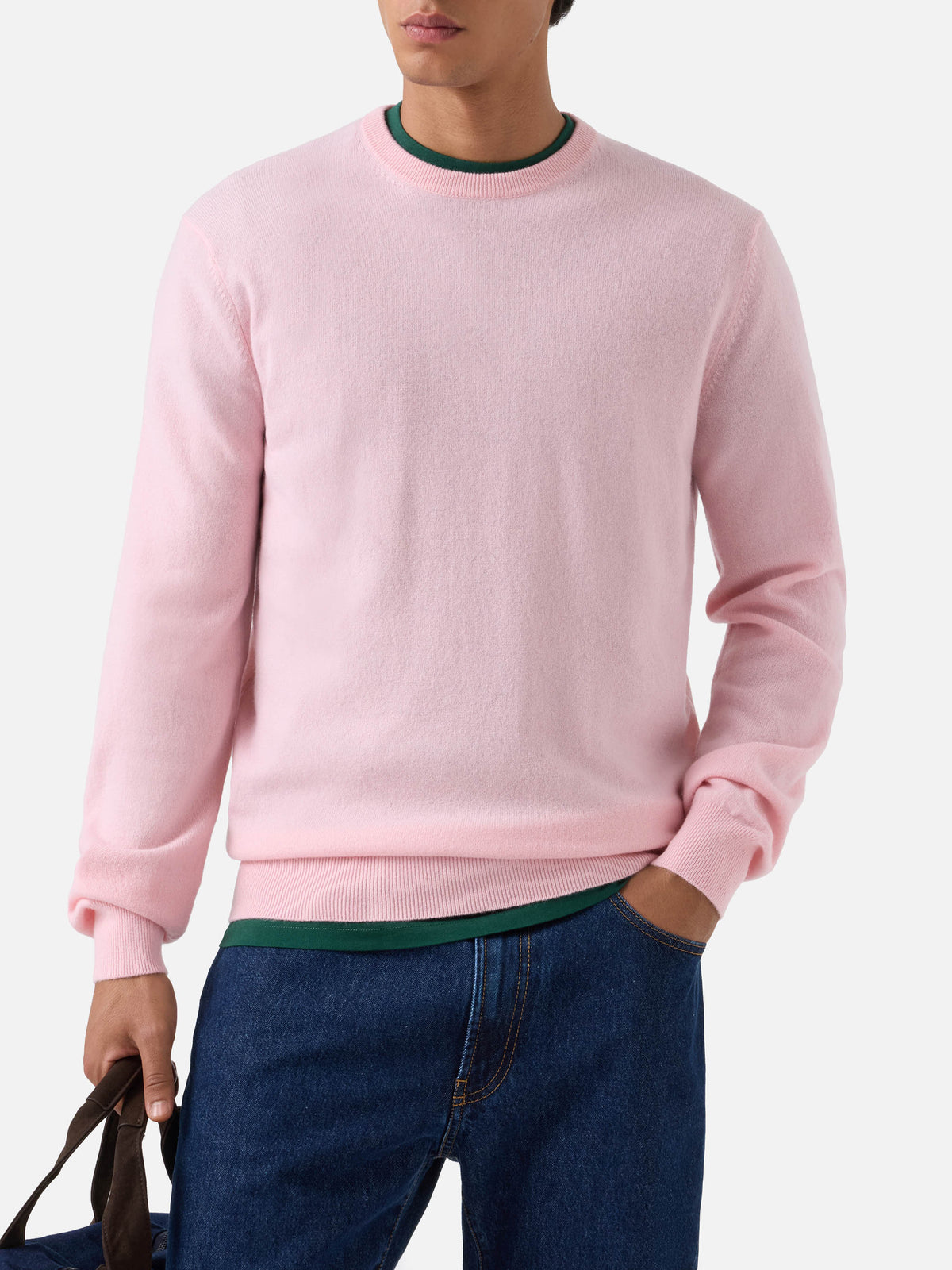 Sweat-shirt col rond Regent en rose 
