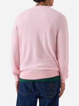 Sweat-shirt col rond Regent en rose 