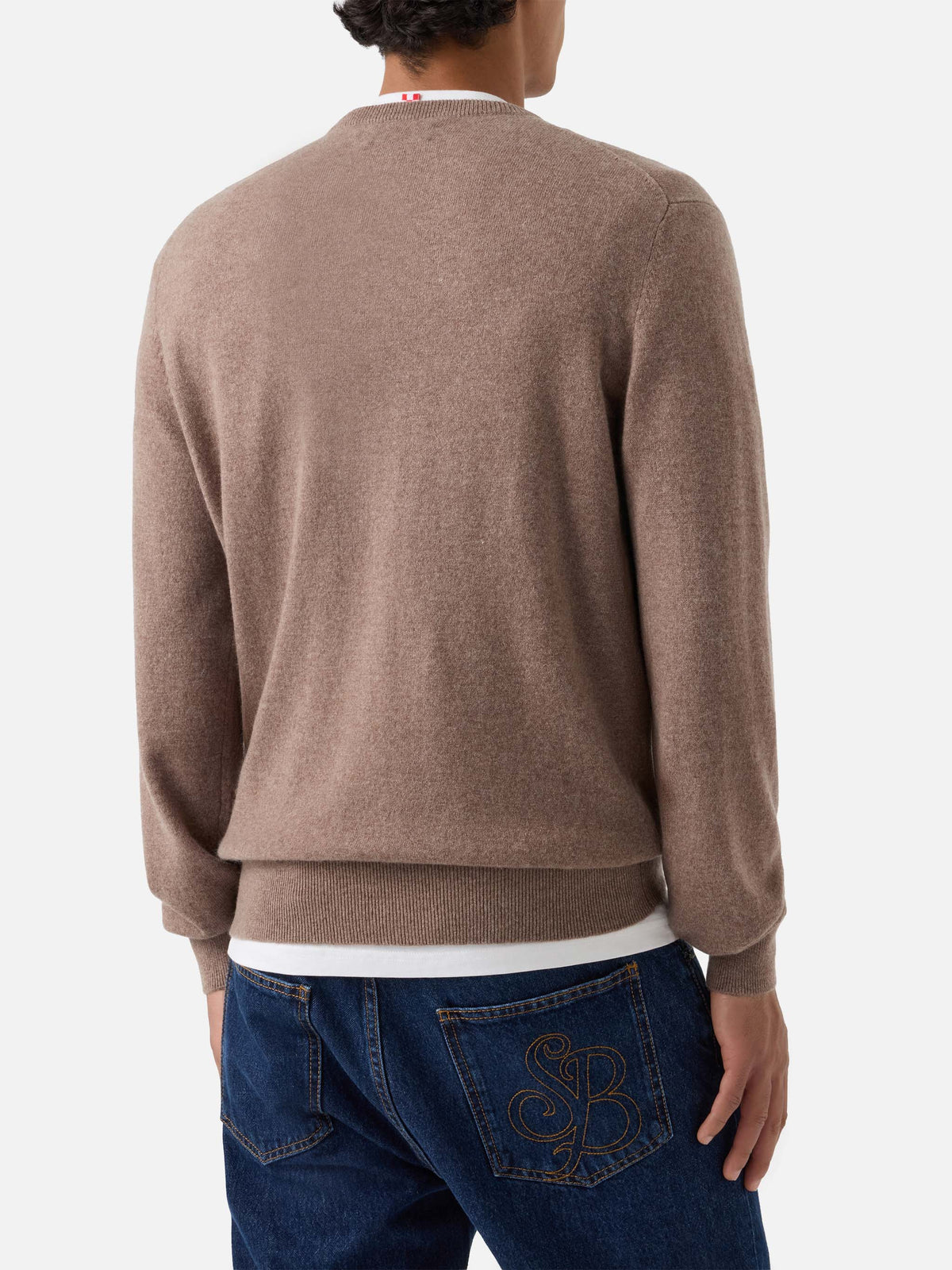 Sudadera con cuello redondo Regent en camel 