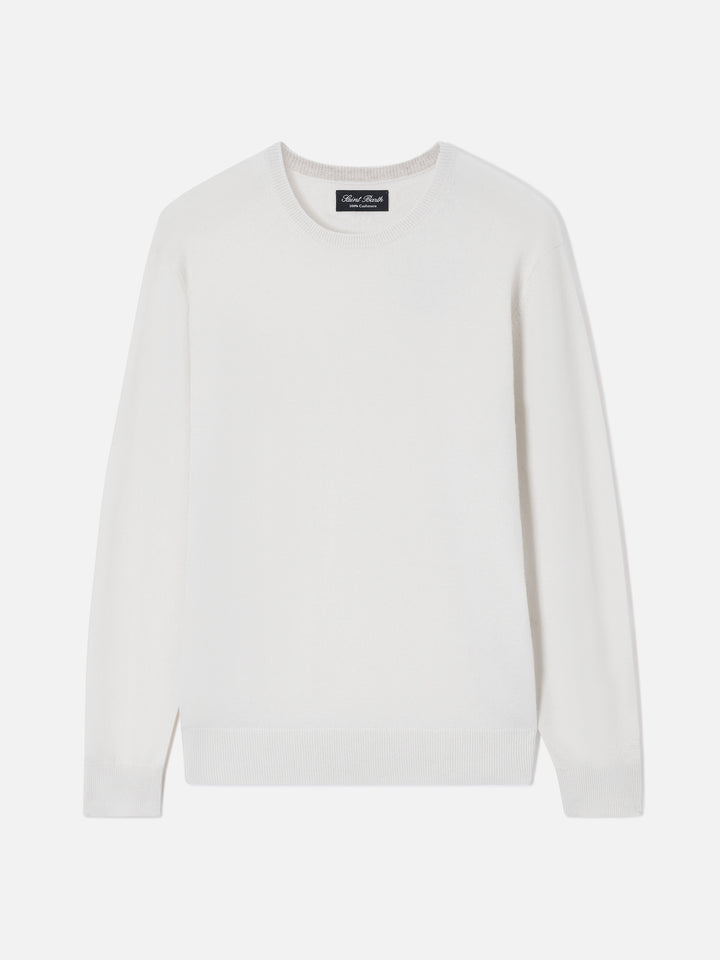 Crewneck Regent aus weißem Kaschmir 