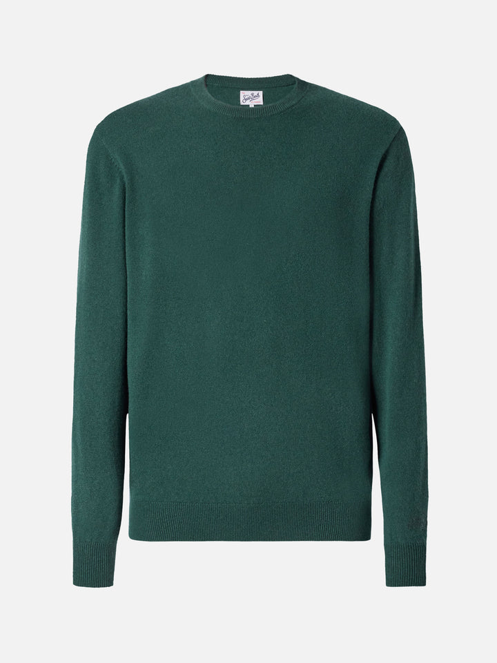 Maglione Regent in 100% CASHMERE verde scuro