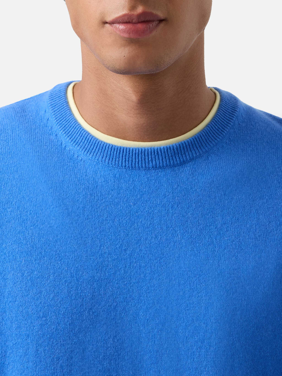 Light blue Regent cashmere crewneck