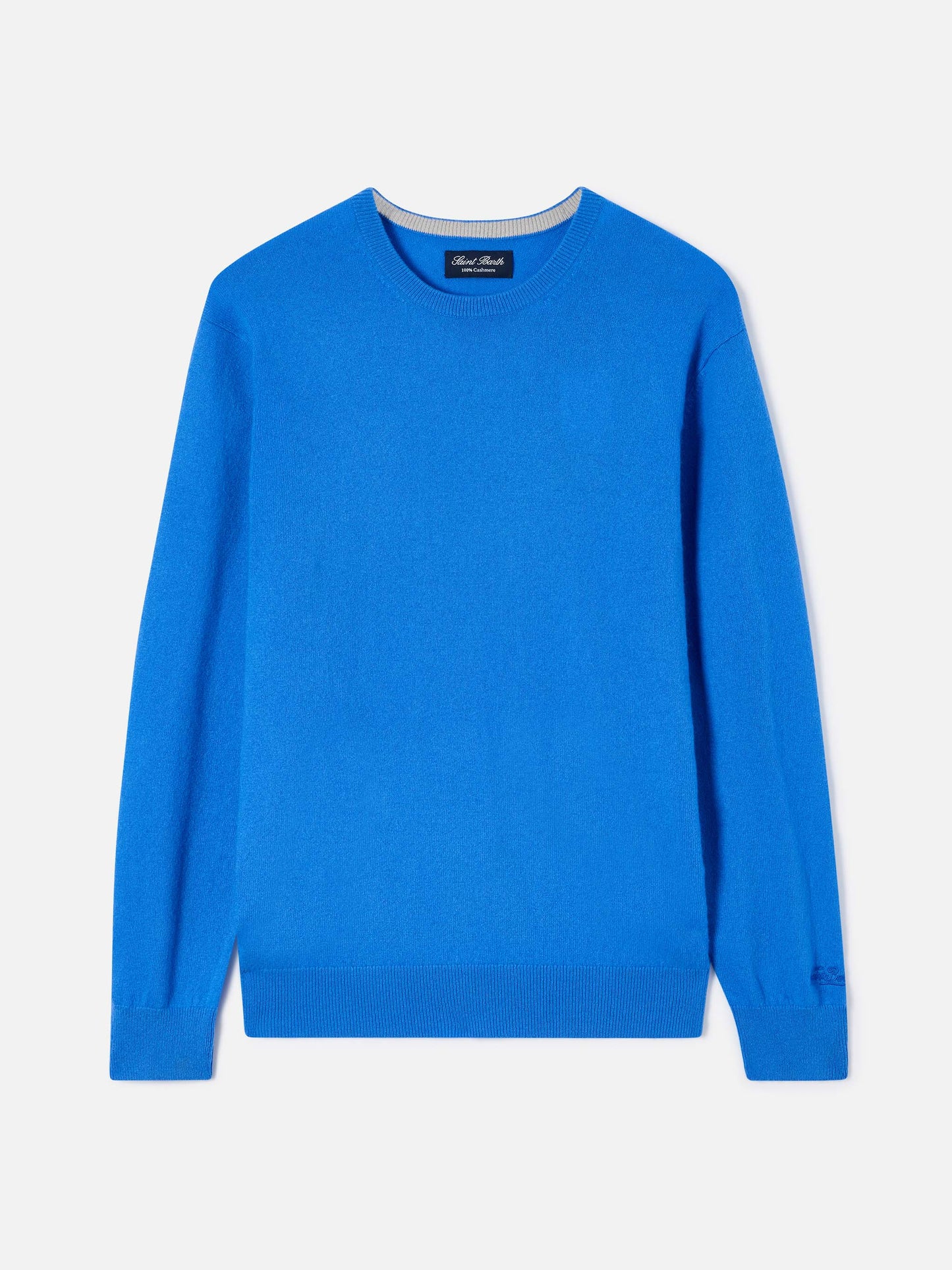 Crewneck Regent in bright blue cashmere