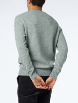 Man mélange grey pure cashmere sweater Regent