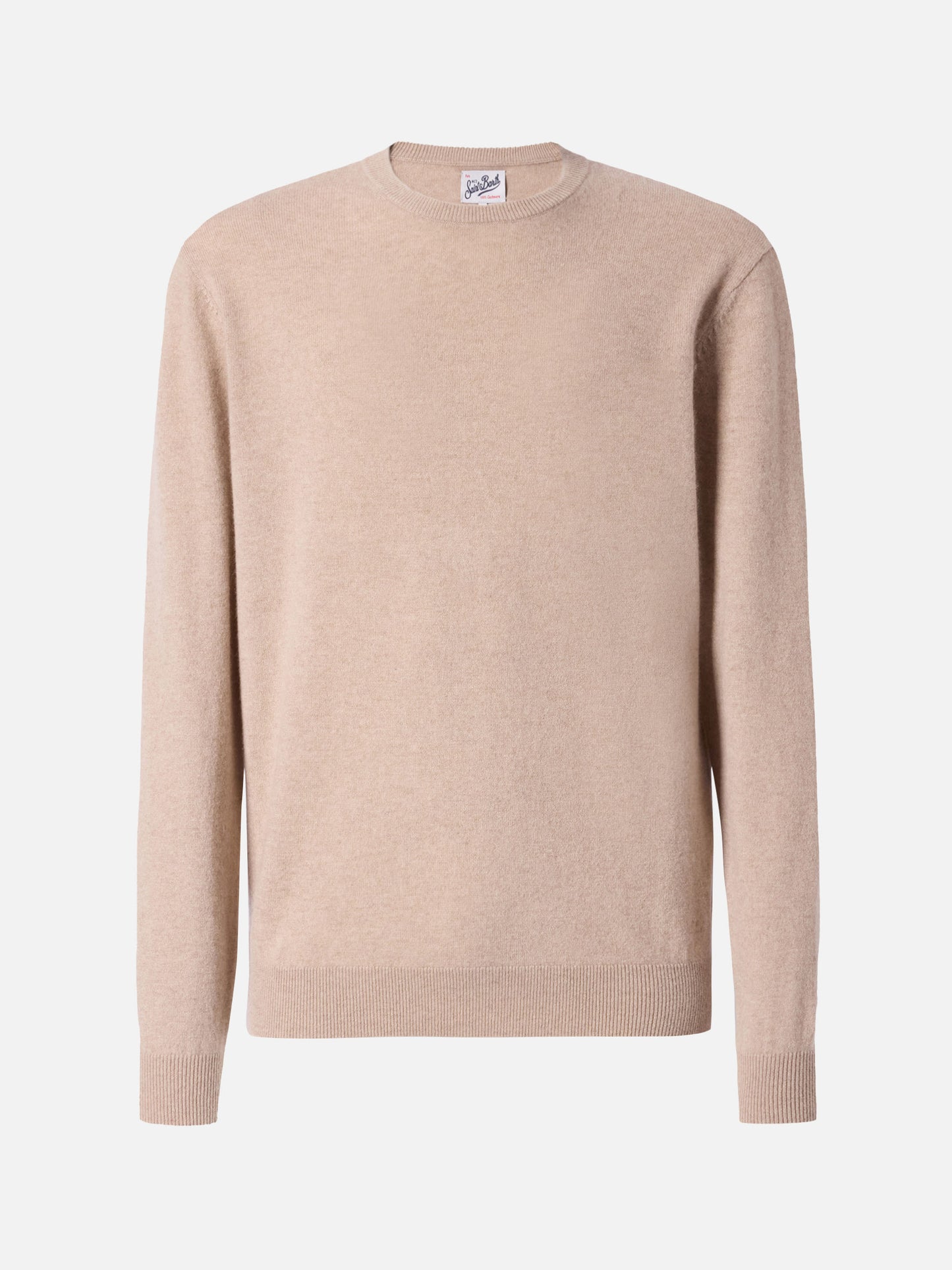 Regent crewneck sweater in beige 100% CASHMERE