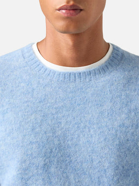 Jersey de cuello redondo Regent en mezcla de alpaca Light blue 