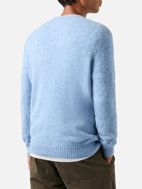 Jersey de cuello redondo Regent en mezcla de alpaca Light blue 