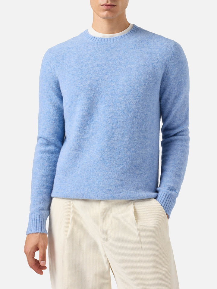 Regent light blue stretch alpaca sweater