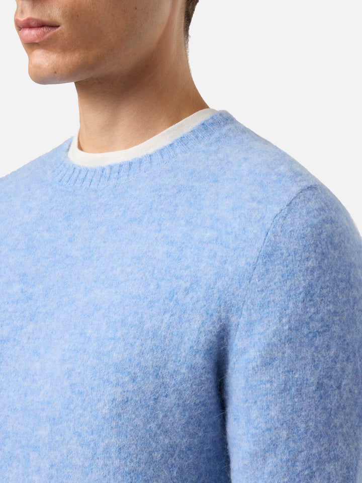 Regent light blue stretch alpaca sweater