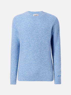 Maglione Regent in alpaca stretch azzurro chiaro