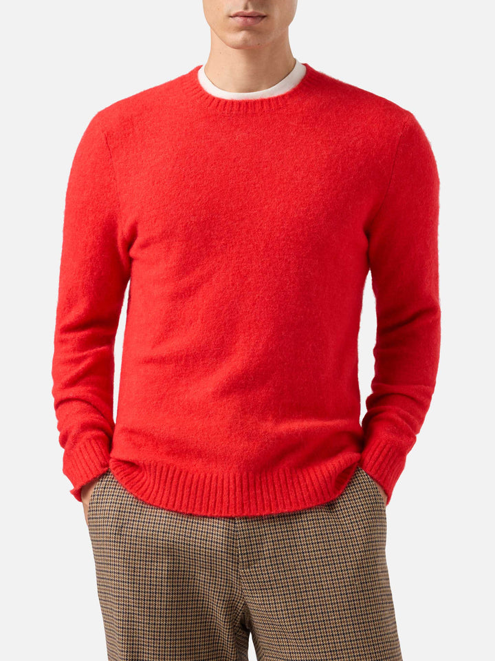 Regent red stretch alpaca sweater
