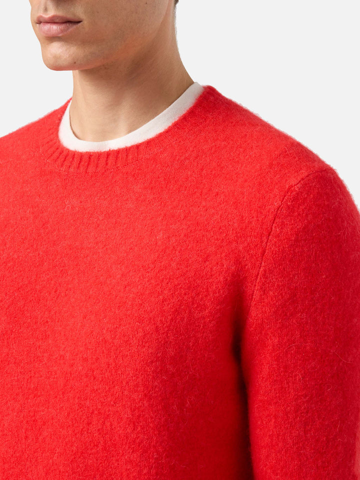 Regent red stretch alpaca sweater