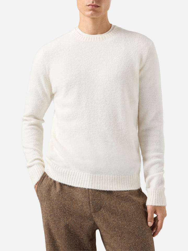 Regent lwhite stretch alpaca sweater