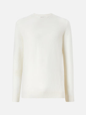 Regent white stretch alpaca sweater