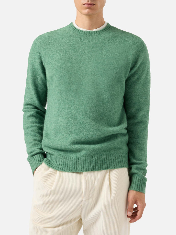 Regent sage green stretch alpaca sweater
