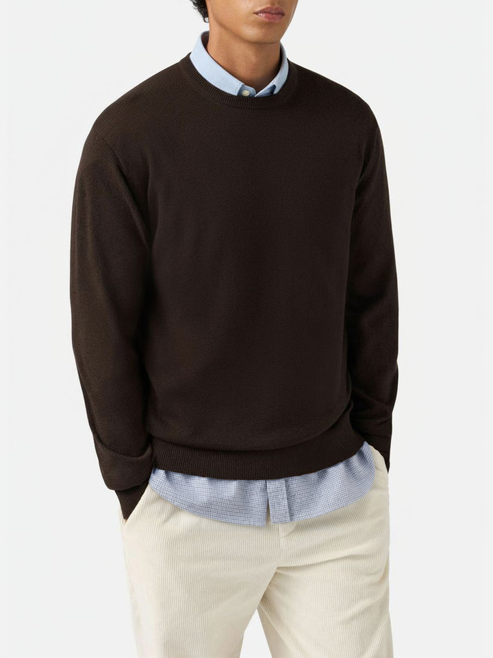 Maglione Regent in lana e cashmere marrone