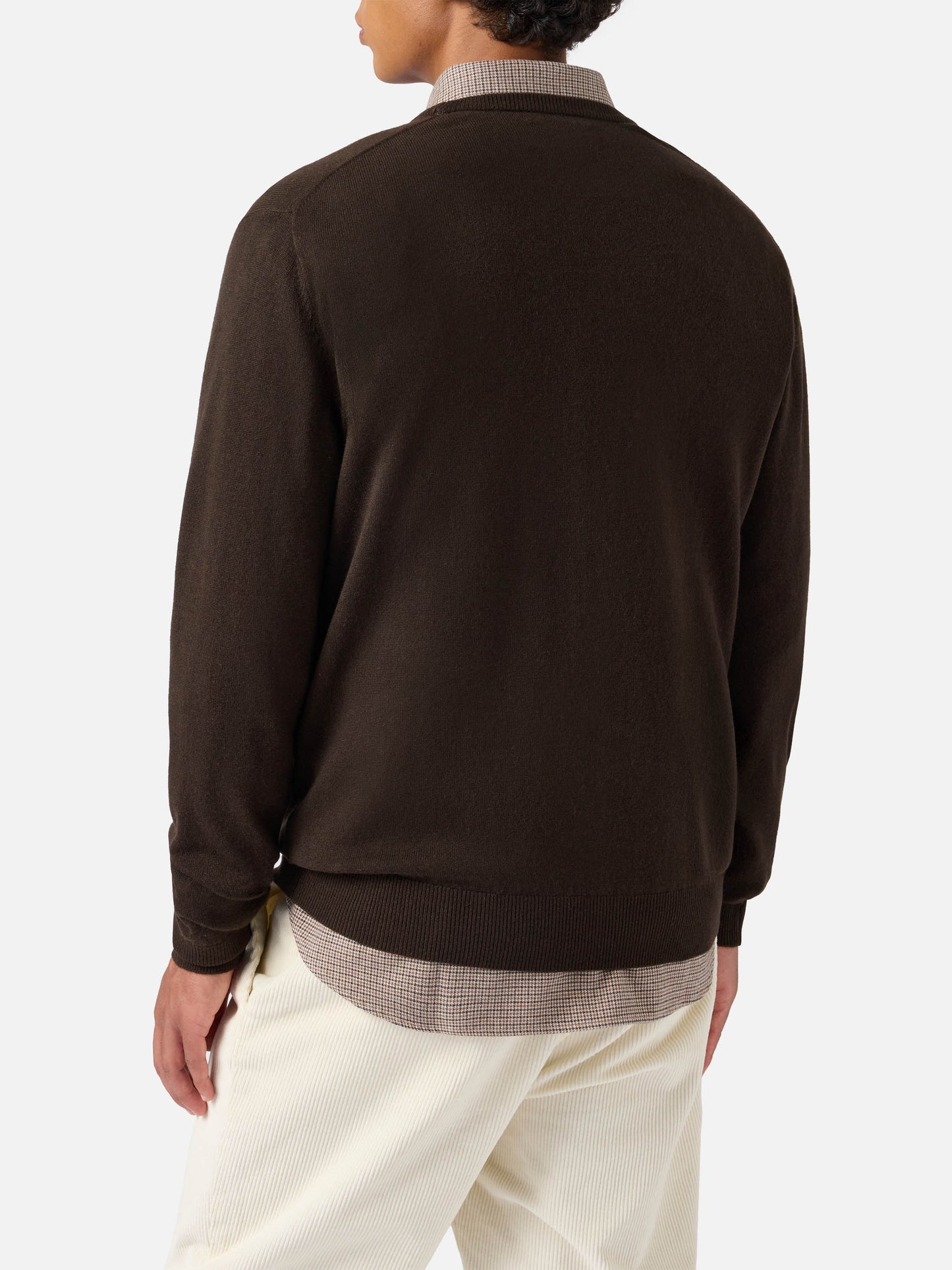 Regent wool-cashmere sweater in brown