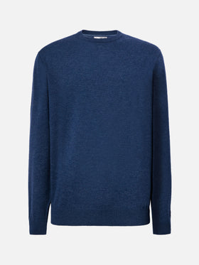 Regent wool-cashmere sweater in denim blue