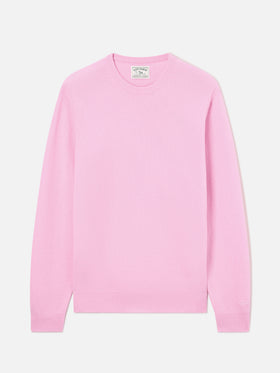 Pull col rond en laine d’agneau Pink Regent 
