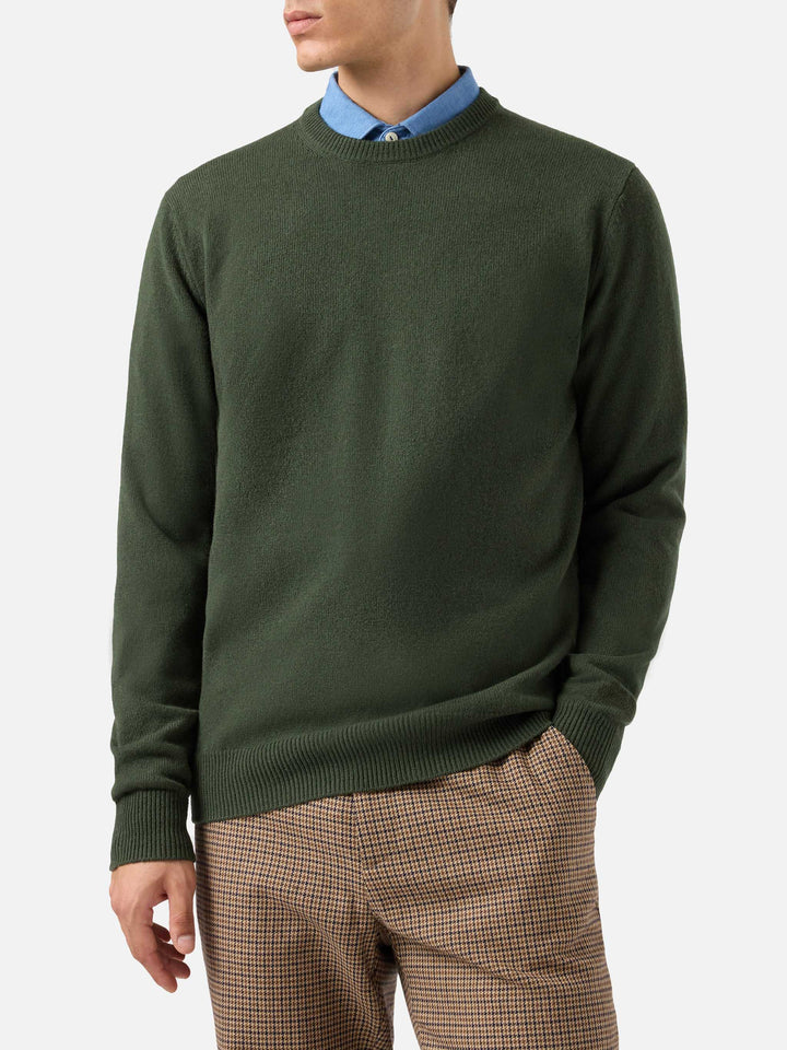 Regent military green lambswool sweater