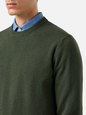 Regent military green lambswool sweater
