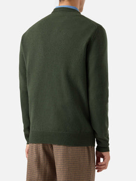 Regent military green lambswool sweater