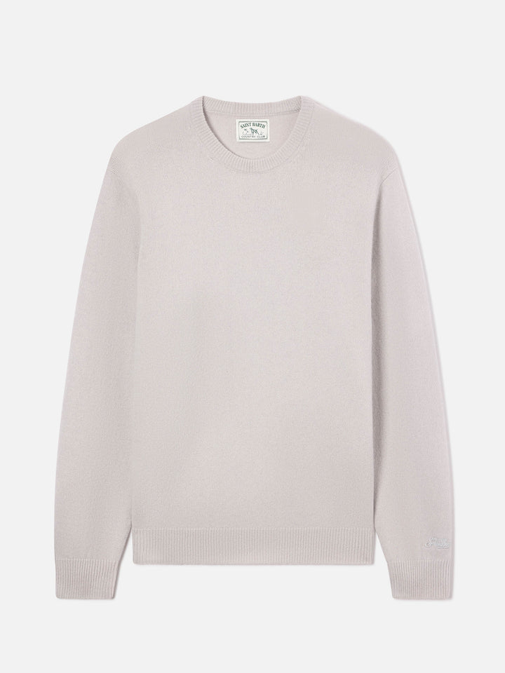 Pull à col rond Grey Regent en laine d’agneau 