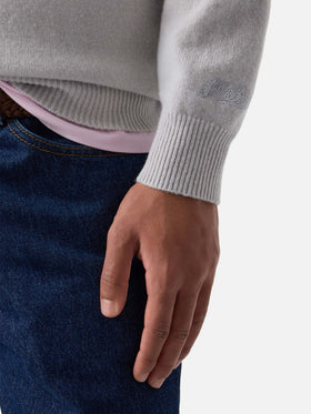Pull à col rond Grey Regent en laine d’agneau 