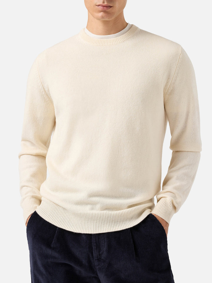 Regent white lambswool sweater