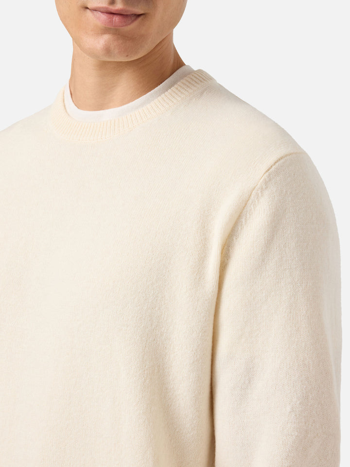 Regent white lambswool sweater