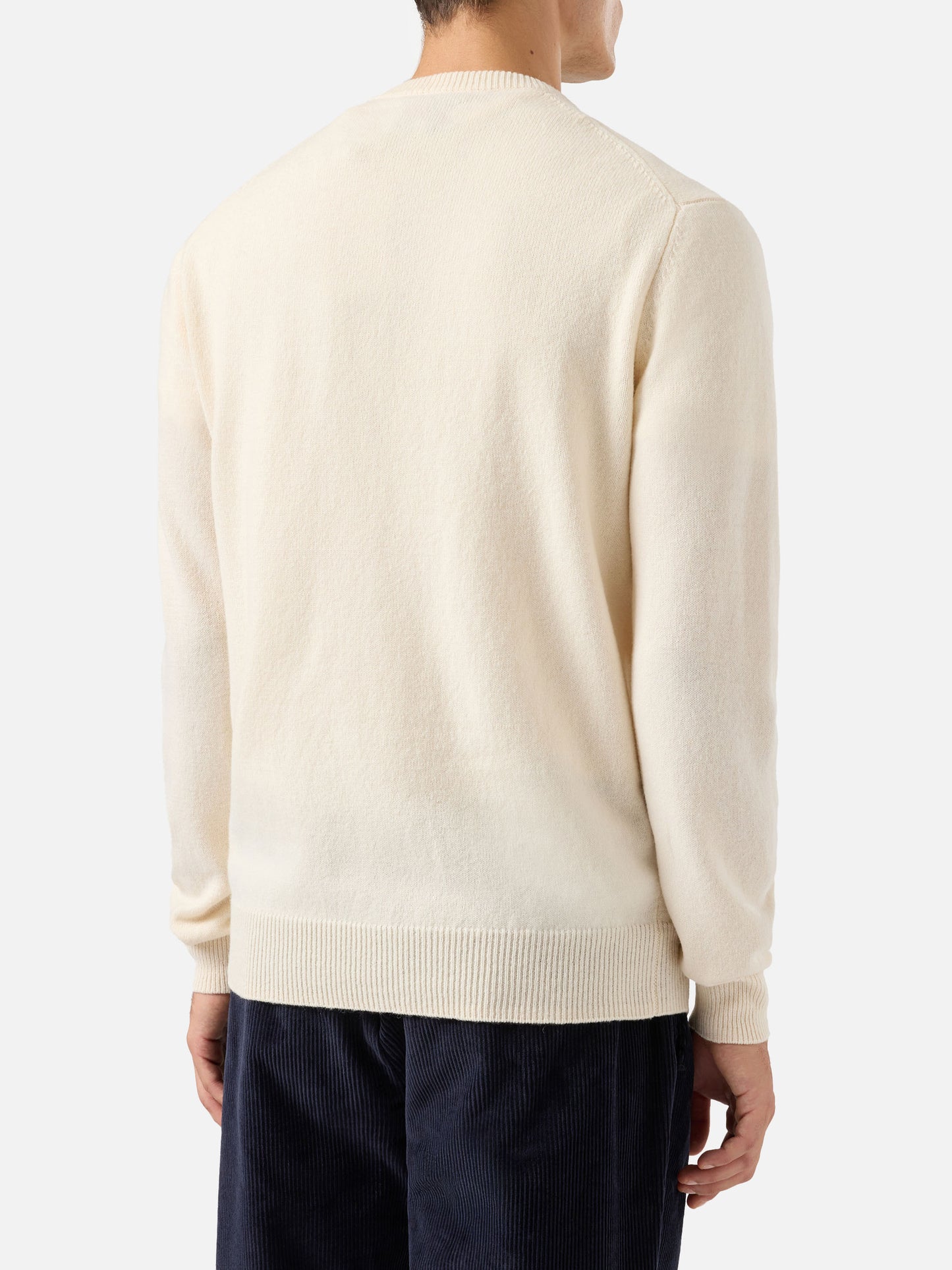 Maglione Regent in lambswool bianco