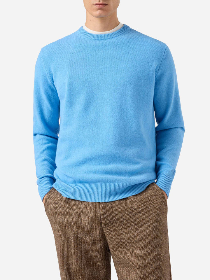 Regent dusty blue lambswool sweater