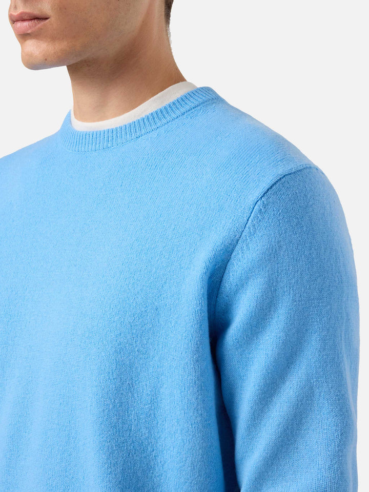 Regent dusty blue lambswool sweater