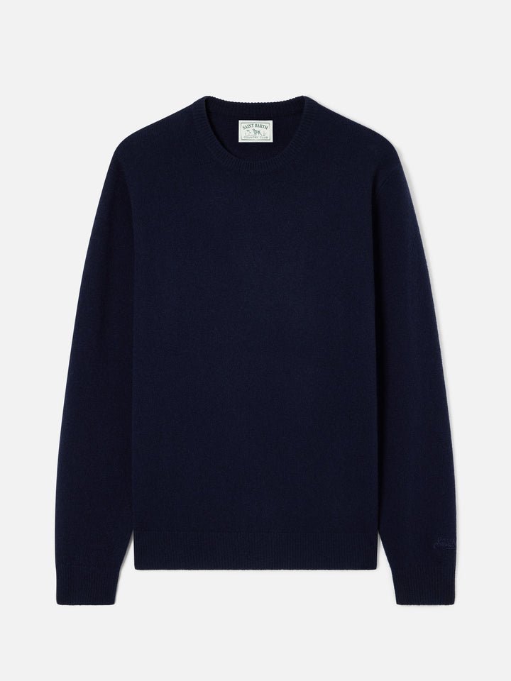 Navy blue Regent lambswool crewneck