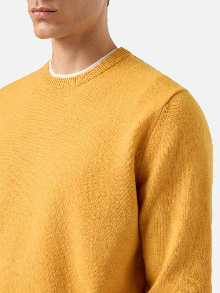 Regent yellow ochre lambswool sweater