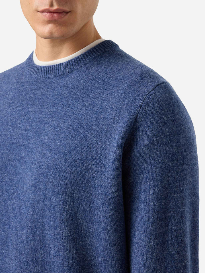 Regent denim blue lambswool sweater