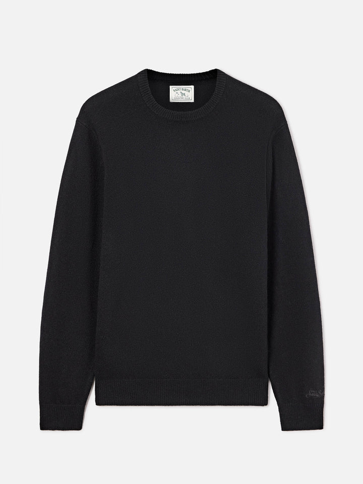 Pull col rond Black Regent en laine d'agneau 