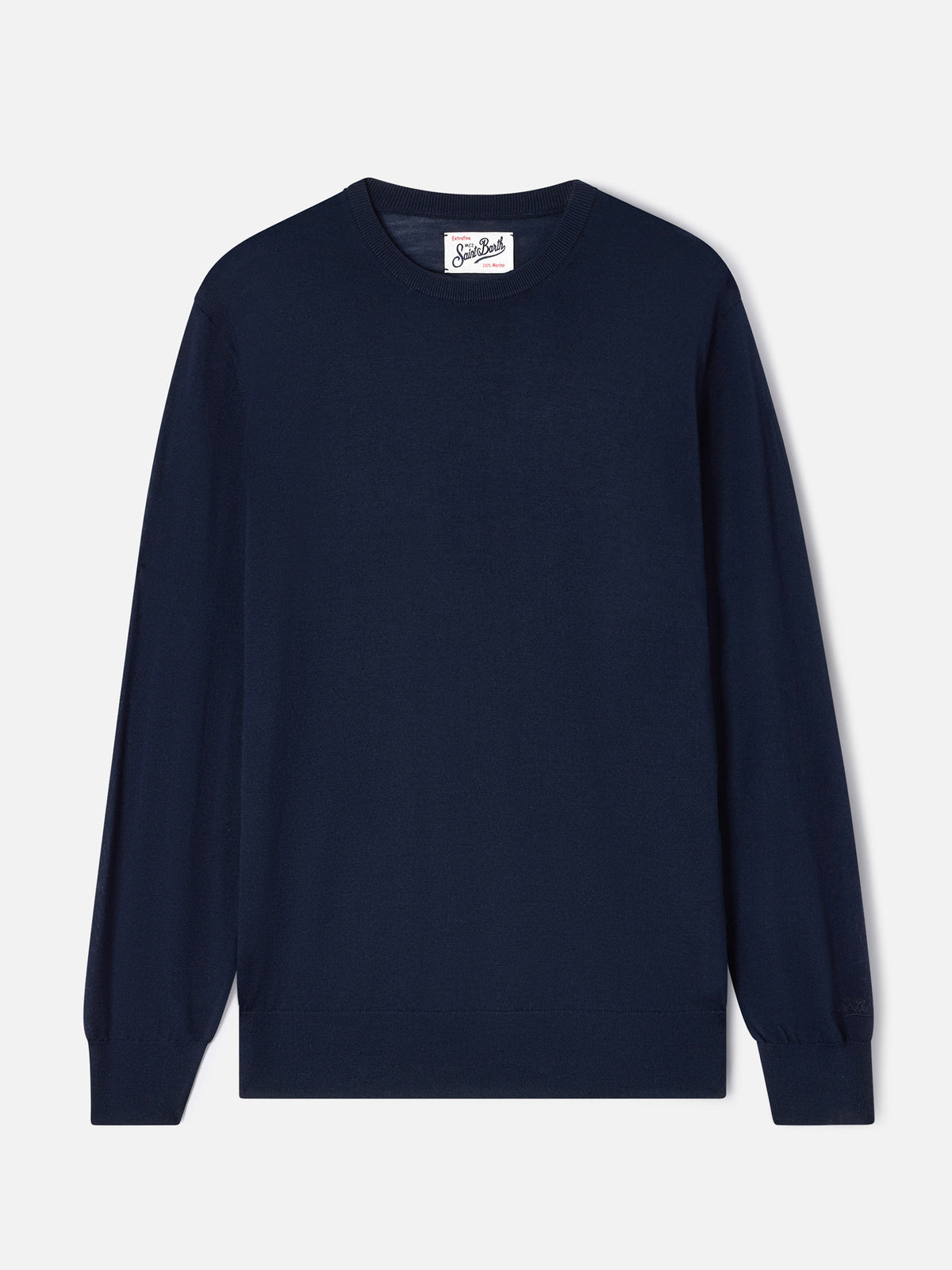 Navy blue Regent merino wool crewneck