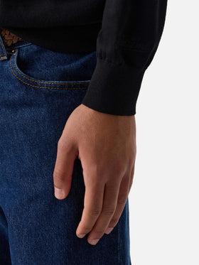 Black Regent merino wool crewneck