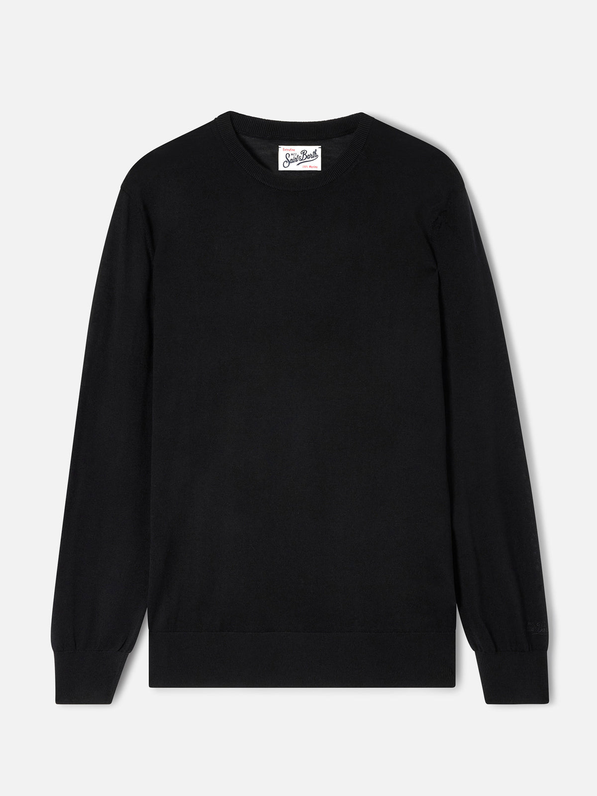 Black Regent merino wool crewneck