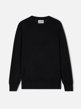 Black Regent merino wool crewneck
