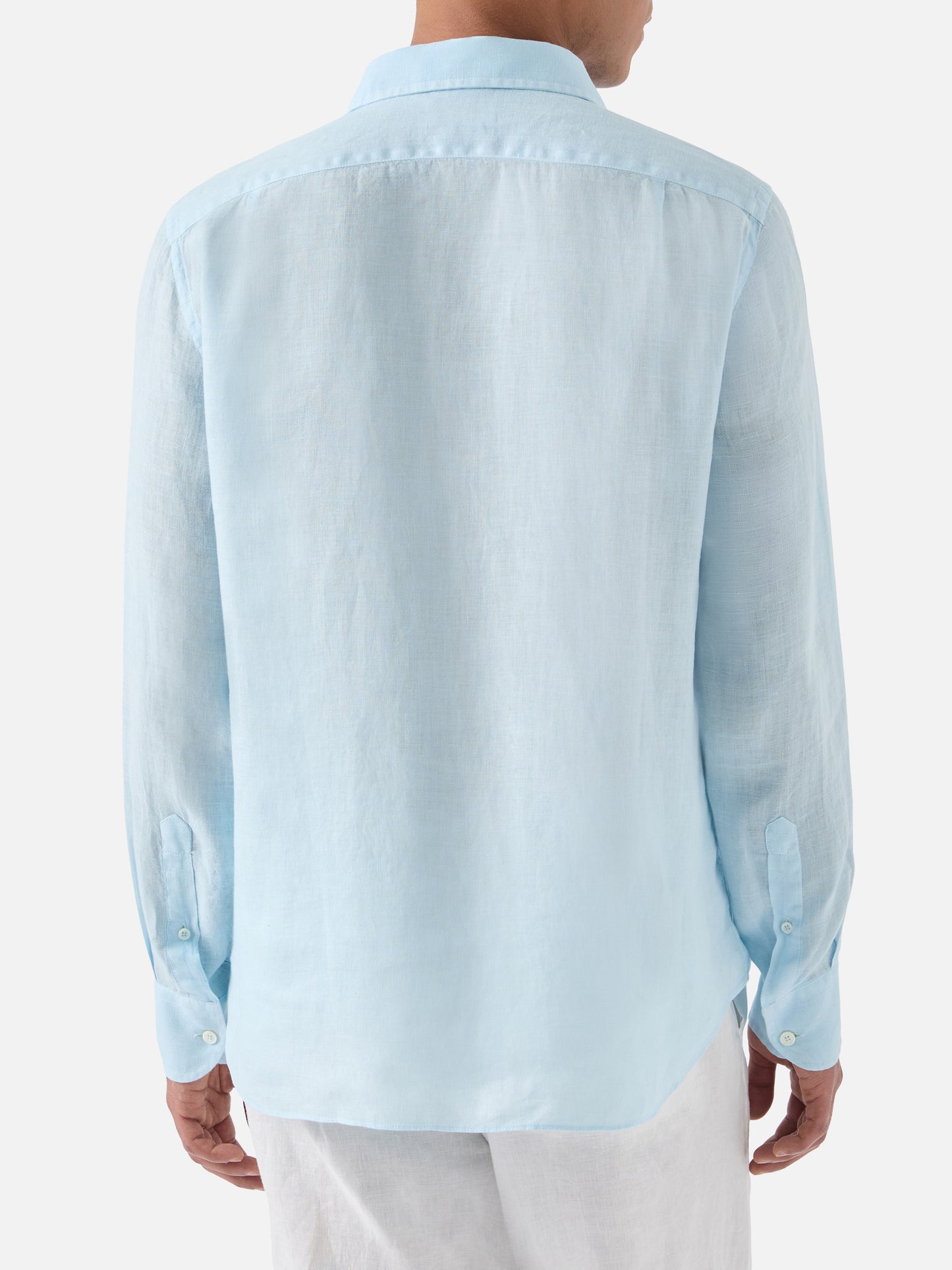 Light blue Raphael shirt in pure linen