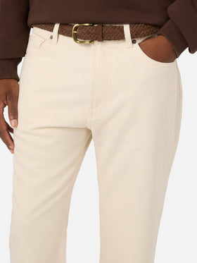 Pantalones beige Riverdale de algodón de cinco bolsillos 