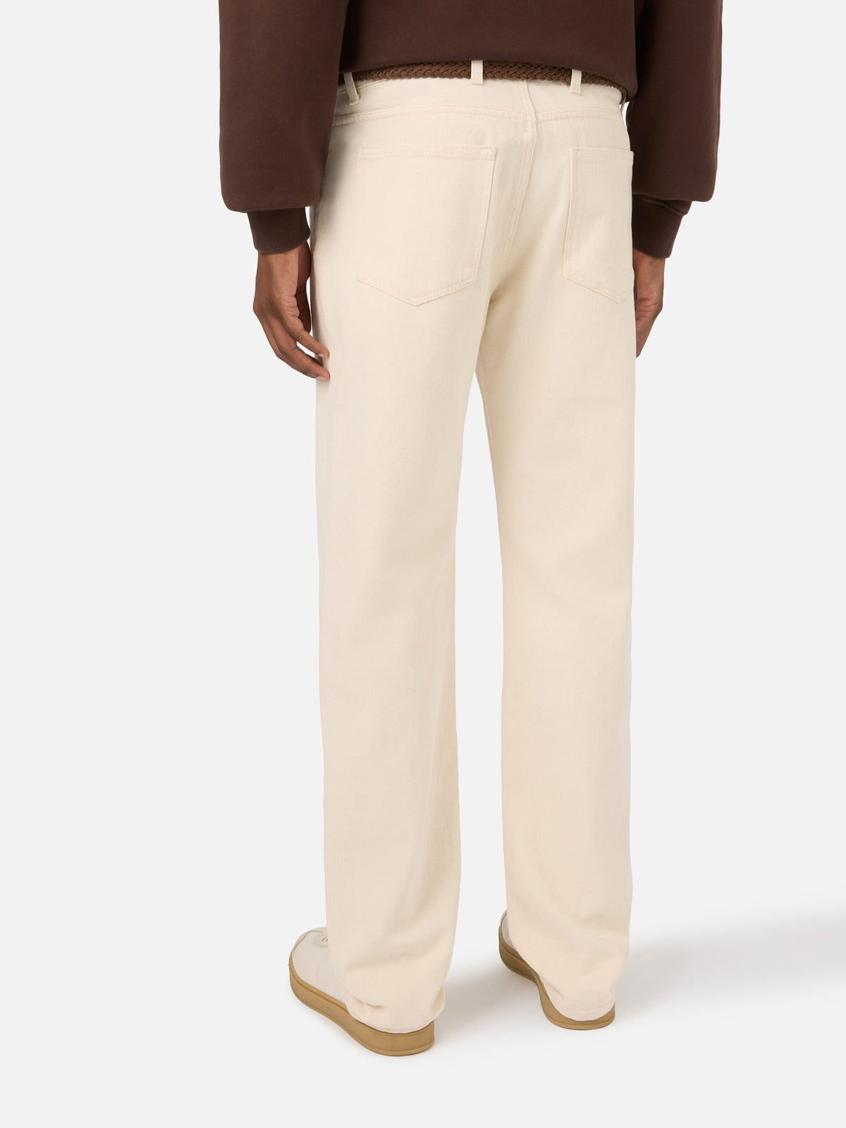 Pantalones beige Riverdale de algodón de cinco bolsillos 