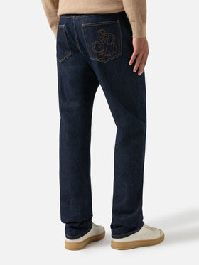 Dunkel blue Riverdale Denim-Jeans mit Raw-Finish 