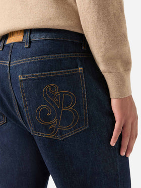 Dunkel blue Riverdale Denim-Jeans mit Raw-Finish 