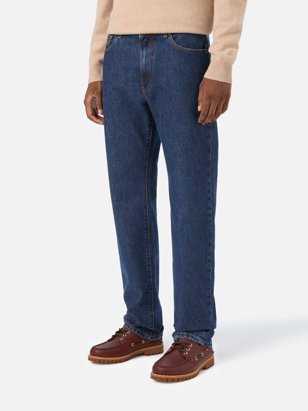 Light blue Riverdale denim jeans with stone wash finish