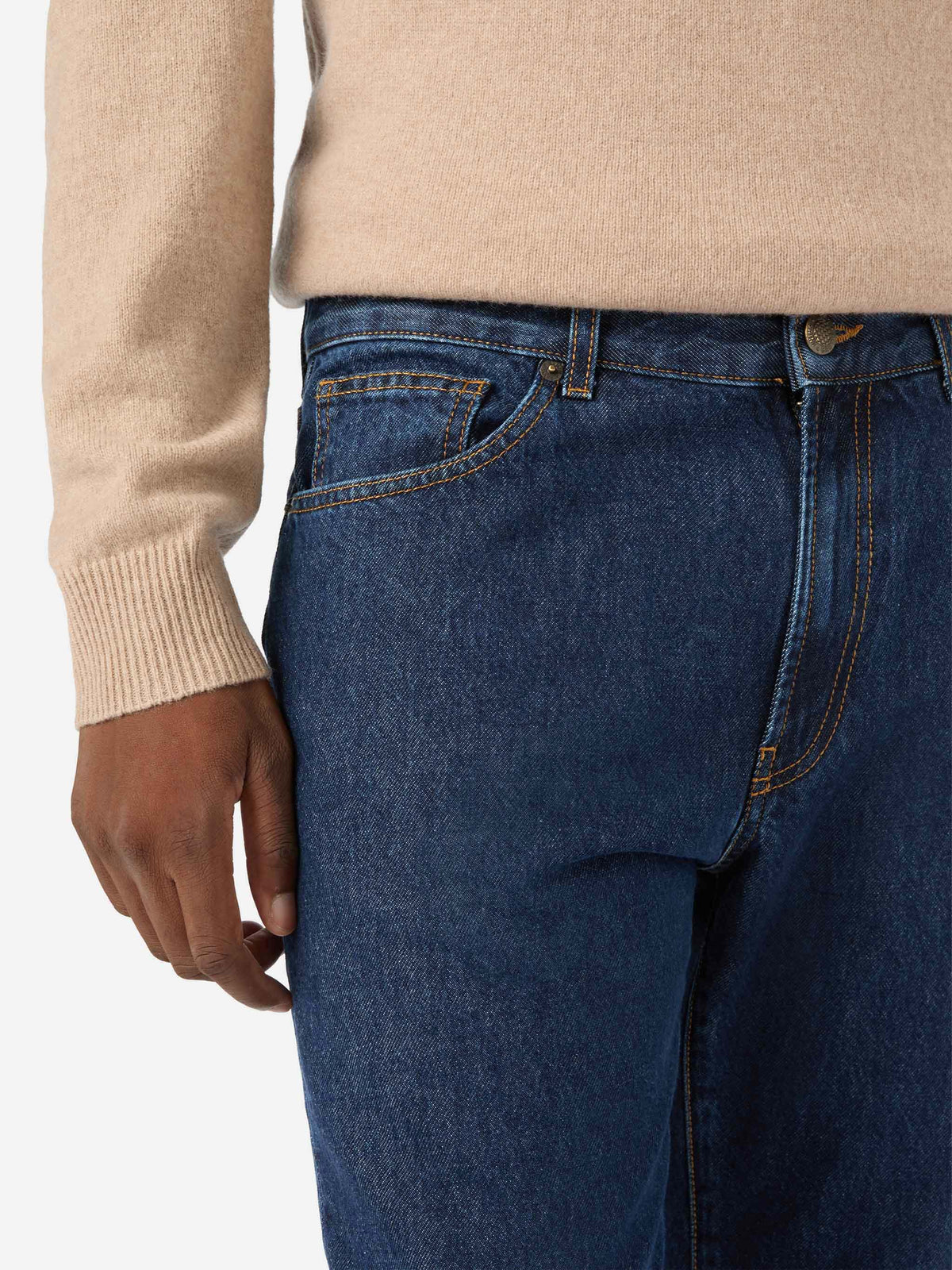 Light blue Riverdale denim jeans with stone wash finish