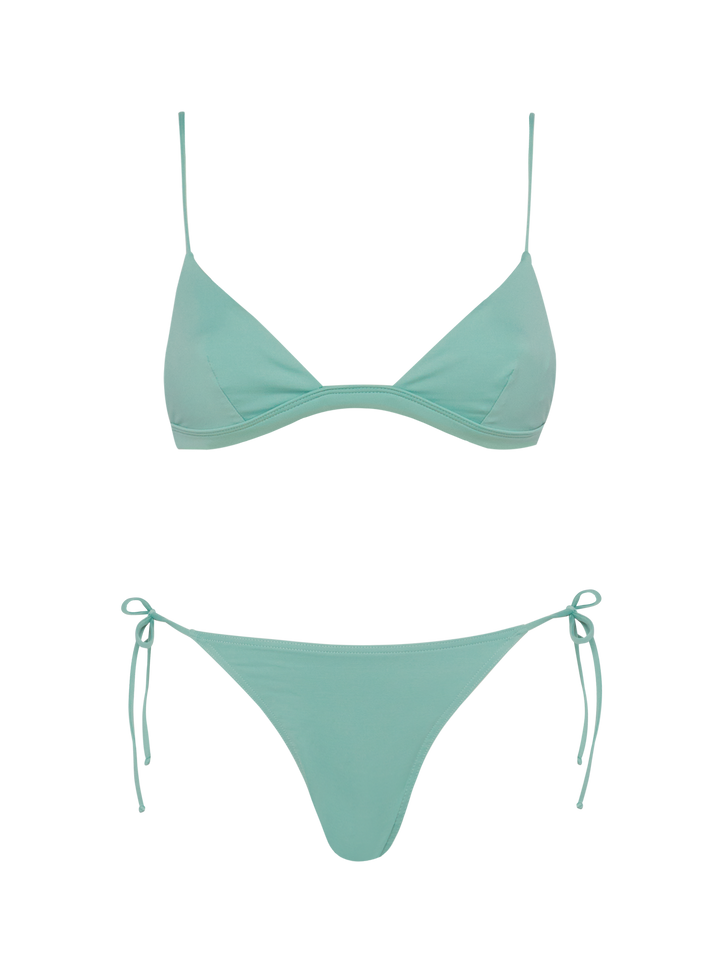 Marielle slip mare classico color verde salvia - Rylie sage green triangle top