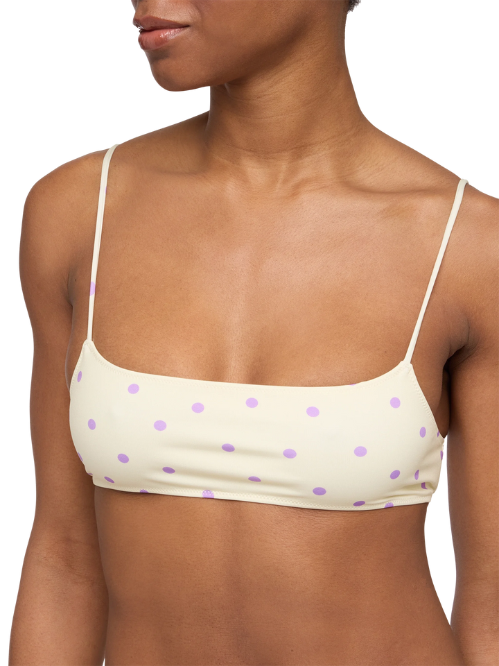 Sadie top bralette con stampa a pois